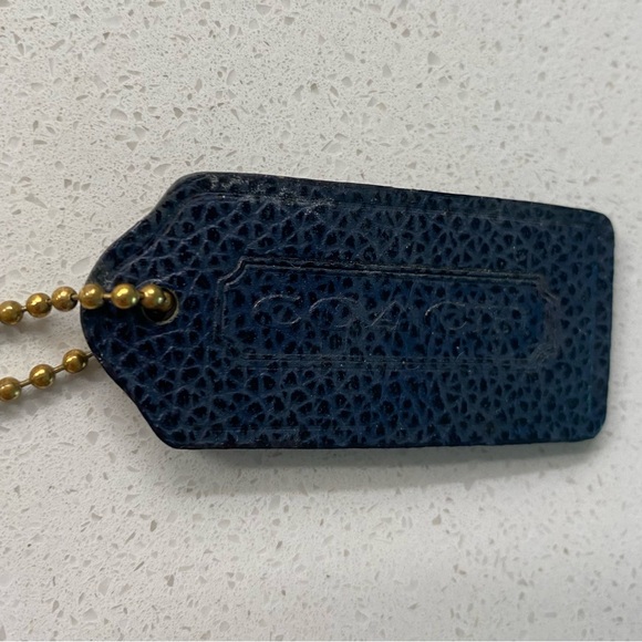 Coach Handbags - Coach 2 sided soft tag leather bag charm Hangtag Fob Madison